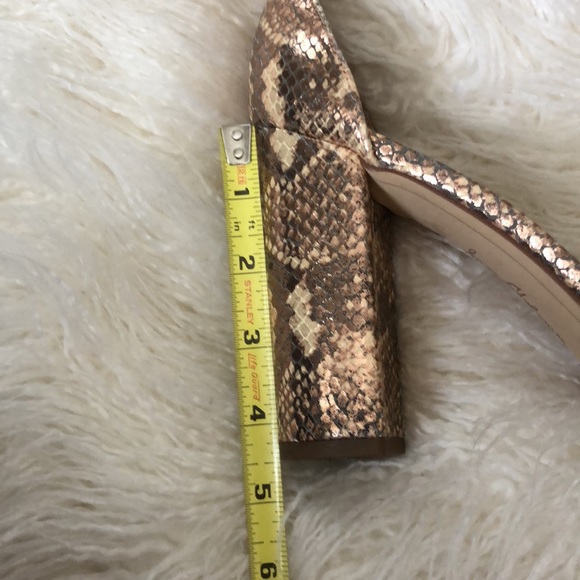 Sam Edelman | Shoes | Sam Edelman Yaro Gold Snakeskin Block Heels ...
